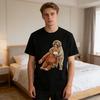 Футболка Monkey Punch с коротким рукавом Повседневная футболка Милый круглый вырез Футболка с рисунком обезьяны орангутана