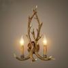 Wooden Feeling Resin Decorative LED Wall Light Lamp Sconce Deer Horn Antler Retro White Deer Wall Lamp Light LED Tree Branch