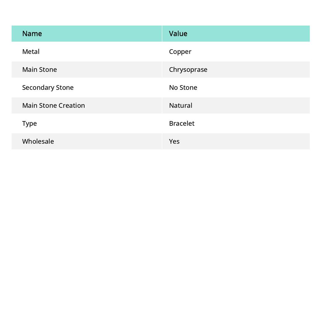 Натуральный драгоценный камень хризопраз, регулируемый браслет ручной работы из медной проволоки S1I74