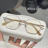 Jinghe Women's Gold Wire Titanium Eyeglass Frame for Prescription Myopia Glasses, Thin and Elegant Design.