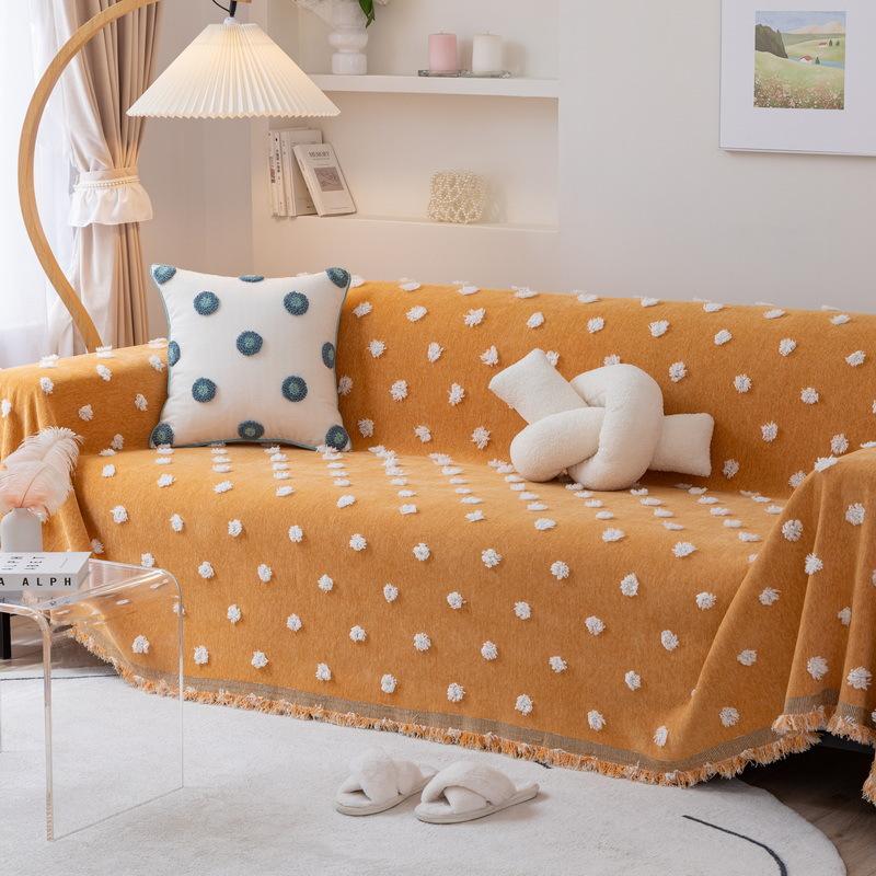 Чехол для дивана Nordic Geometric Jacquard с двухсторонним шенилловым узором, устойчивый к царапинам, полотенце для дивана, защитный чехол для мебели для собак и кошек