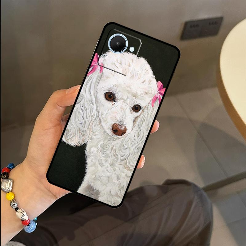 Poodle Dog Case For Realme C53 C55 C51 C25 C63 C61 C65 C67 C71 C75 GT6 GT7 Pro 11 12 13 14 15 Pro Plus