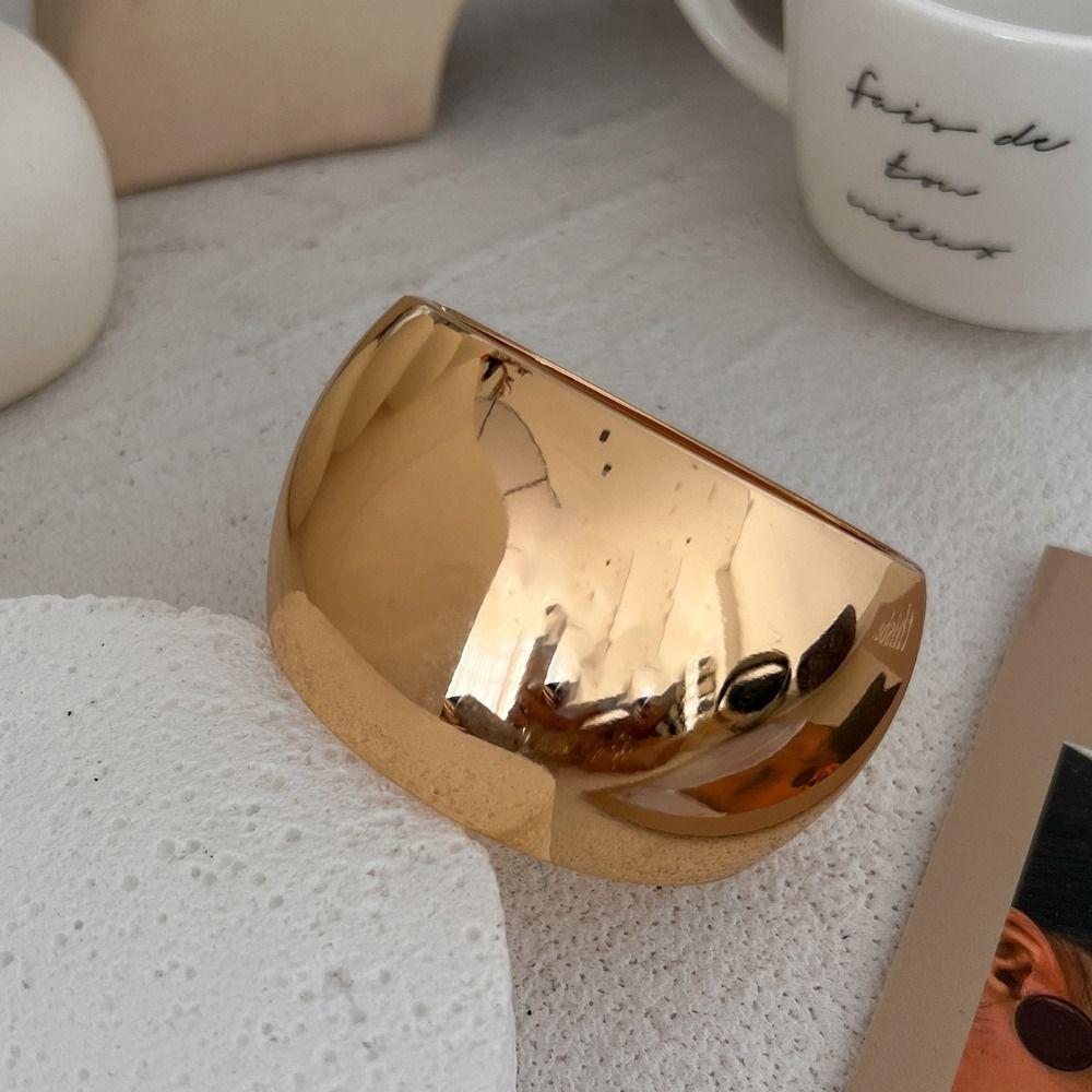 Transparent Chunky Bracelets Women Texture Wood Hand Ring Resin Exaggerate Bangles Girls