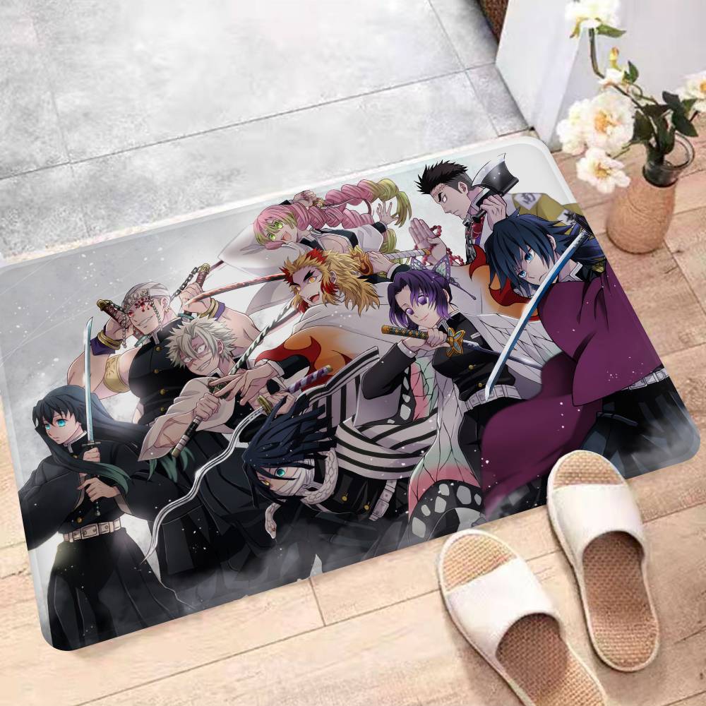 Японский истребитель демонов придверный коврик моющийся противоскользящий коврик для гостиной под диван и кресла, коврик для кухни и прикроватные коврики