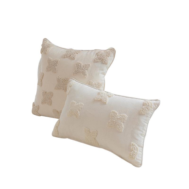 Tufted Throw Pillows Cream Windhead Pillows Tatami Back Pillows Can Be Disassembled and Washed In The Bedroom