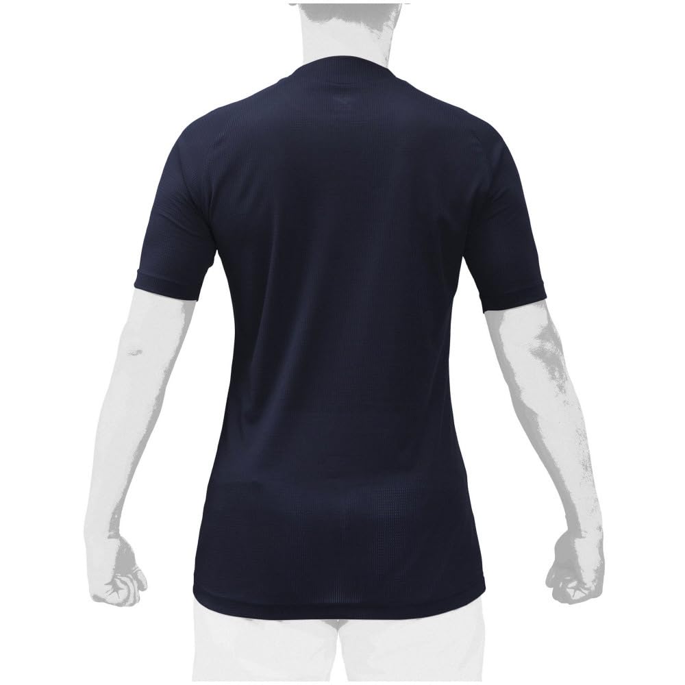 Mizuno KUGEKI Baseball Low Short 12JA0P37 Size O Undershirt, Neck, Sleeve, (14), Navy,