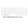64Key Blank Keycaps, Thick PBT White Keycaps for Game Mechanical Keyboard Minimalistic White Keycap Set