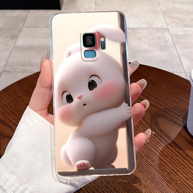 Чехол для Samsung Galaxy S9 Чехол Samsung S9 Plus S9+ Задняя крышка Эстетичный Модный Милый Кот Мягкий Силикон Прозрачный Чехол для Телефона