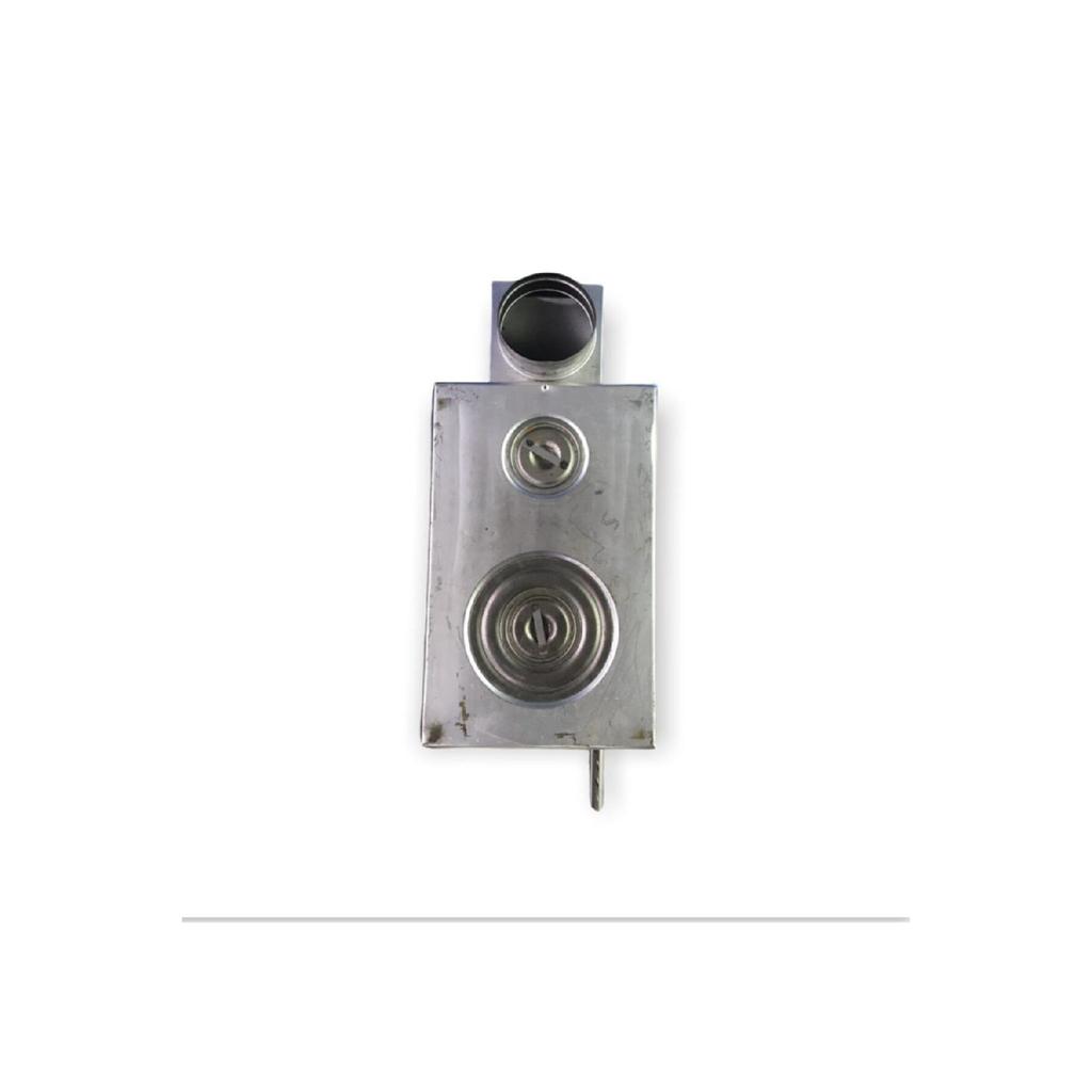 Мини-печь на дровах с оцинкованным покрытием и двойной горелкой. Чайник и кастрюля в стоимость не входят.