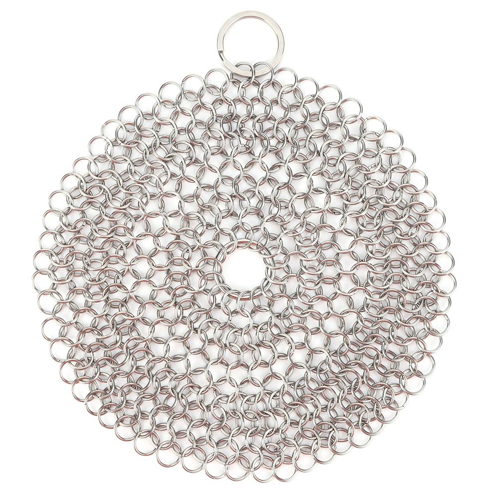 Iron Cleaner with Hanging Ring Pot Pans Cleaning Scrubber Stainless Steel Cookware Rust Remover Scraper for Iron Pans