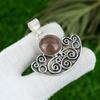 925 Silver Strawberry Quartz Gemstone Daughter Engagement Bezel Pendant Jewelry
