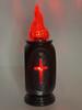 LED insert vaso luminous With cross/With batteries/ granite+RED /5-24