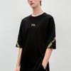 FILA Drop Shoulder Sleeve T Shirt Unisex Black (Unisex) T-Shirts F11M938126F BK