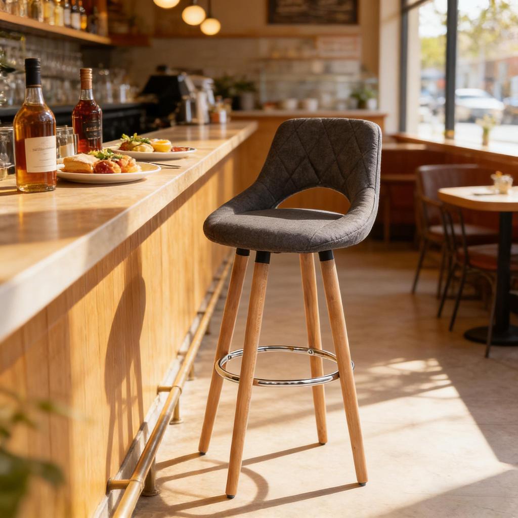 Backrest for Dining Chairs, Bar Stool, Multifunctional Chair, for Kitchens, Bars, Jewelry Stores (Only one bar stool is included)