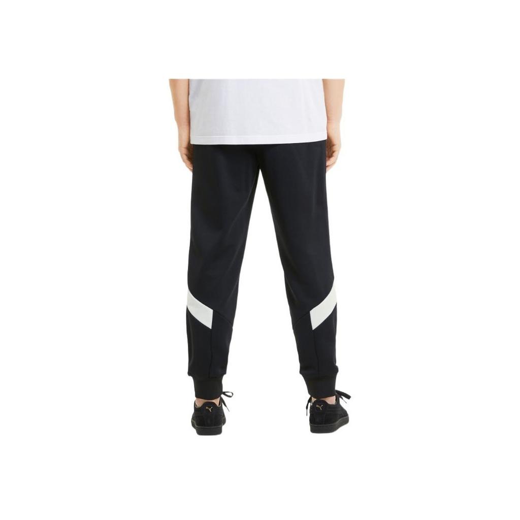 Puma Striped Logo Print Drawstring Casual Pants Men Bottoms Black 532932-01