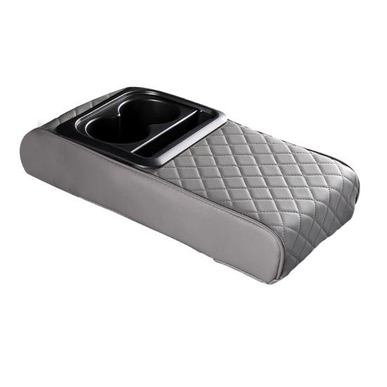 Yousheng Чехол на центральную консоль для автомобиля Водонепроницаемый из искусственной кожи Чехол на подлокотник автомобиля с 2 подстаканниками Универсальные аксессуары для интерьера автомобиля