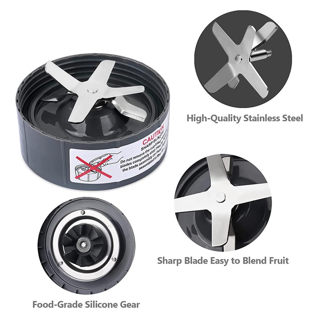 Blender Blade Replacement,Bearing Replacement Blade Compatible for NutriBullet 900W/600W-Cross Blender Blade
