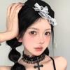 Exquisite Lace Billycock Hat Elegant Heart Crystal Round Hat Fashion Bow Pillbox Hat  Party