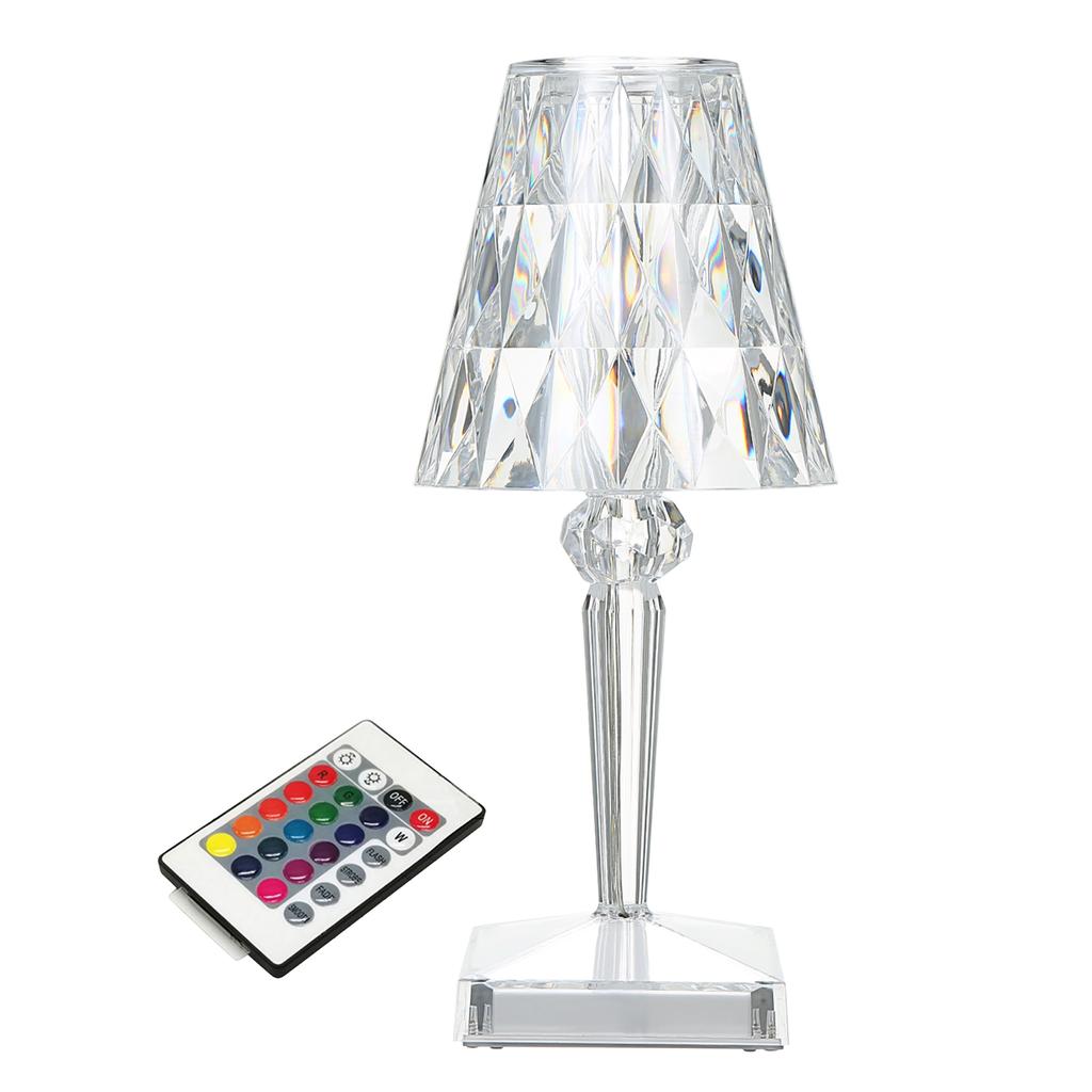 Acrylic Diamond Table Lamp Remote & Touching Control Available 16 Different Lighting Colors with