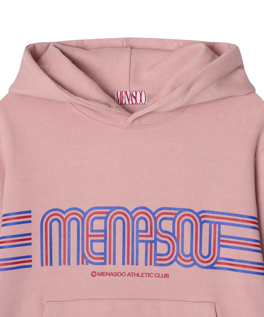 Худи с логотипом в полоску Menasoo_Розовый