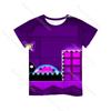 Angry Geometry Dash 3D Print T Shirts Boys Girls Cartoon Anime Tshirts Toddler Kids Game T-shirts Children Tee Tops Camiseta