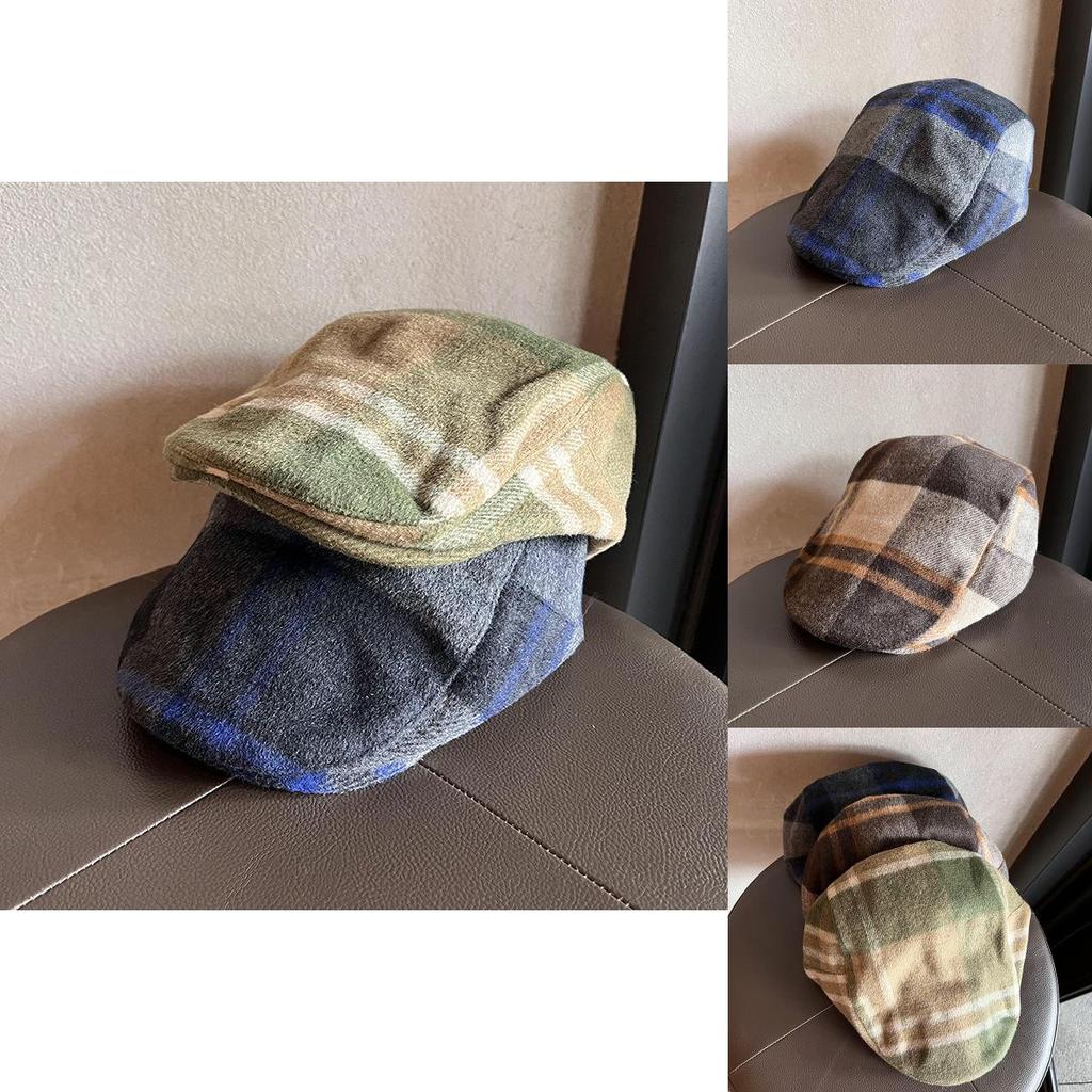 Винтажная шапочка для люльки с сетчатым узором из плюшевой смеси, теплая, для повседневной осени, для мужчин и женщин