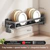Кухонная миска Полка для сушки тарелок Настенная сушилка для посуды Многофункциональная подставка для палочек для еды Ложка Столовая посуда Держатель для тарелок