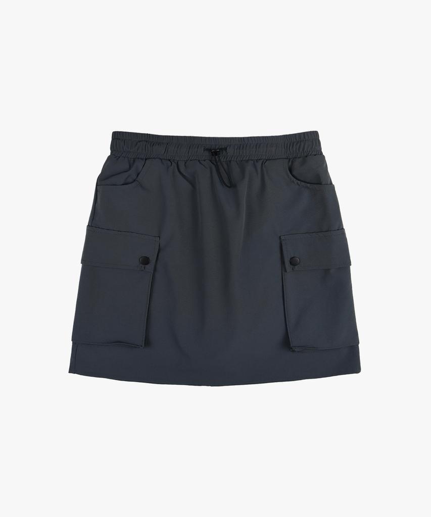 Pink Pineapple Pocket String Skirt_Grey