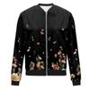 Jackets For Women Long Sleeve Lightweight Zip Up Cropped Fashion Print Outerwear Casual Quilted Jackets Whith Pockets