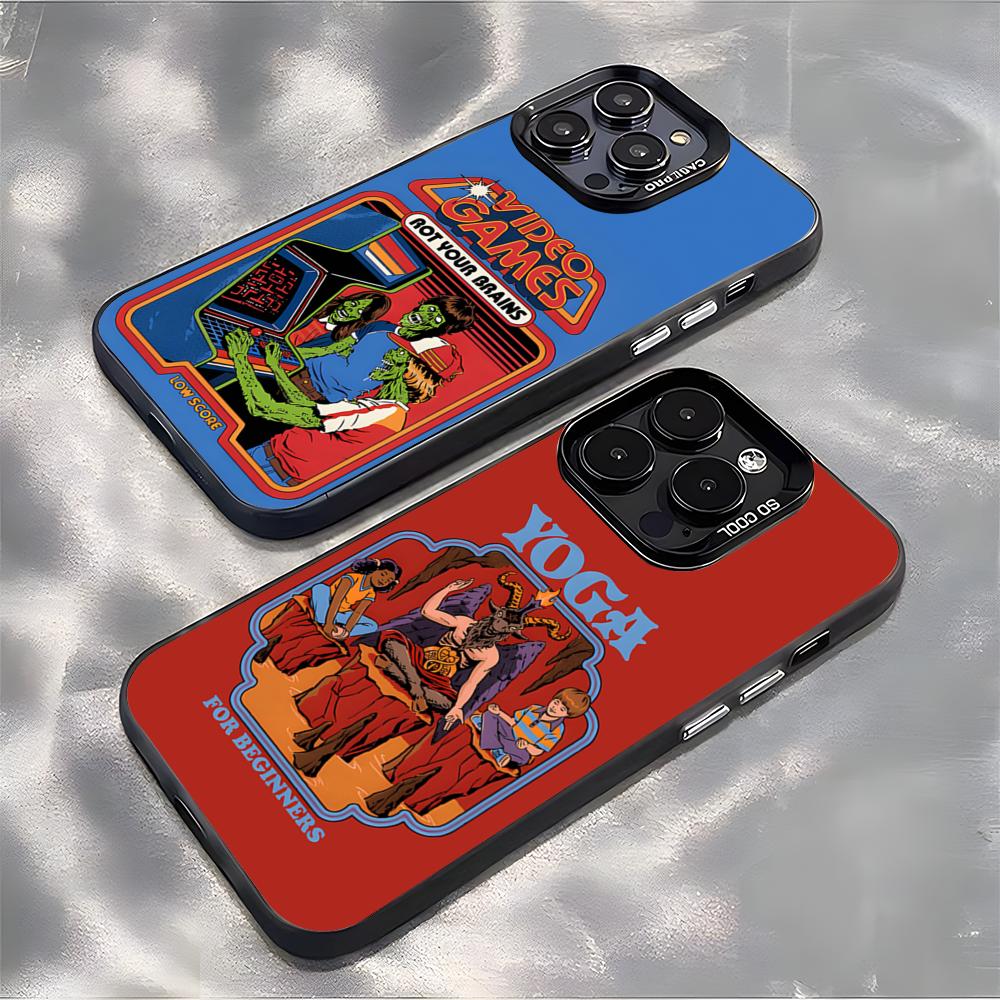 Чехол для телефона Steven Rhodes Horror для iPhone 17 Air 16 E 15 14 Plus 13 12 11 Pro Max Цветной Серебристый Чехол