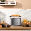 Cecotec Grille-pain 2 Tranches Toast&amp;Taste 1000 Retro Double Inox: 980 W 2 Fentes Larges de 38 cm et Courtes Acier