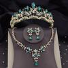 Комплекты свадебных украшений со стразами и кристаллами для женщин, тиара, корона, ожерелье, серьги, выпускной, комплекты свадебных украшений для невесты