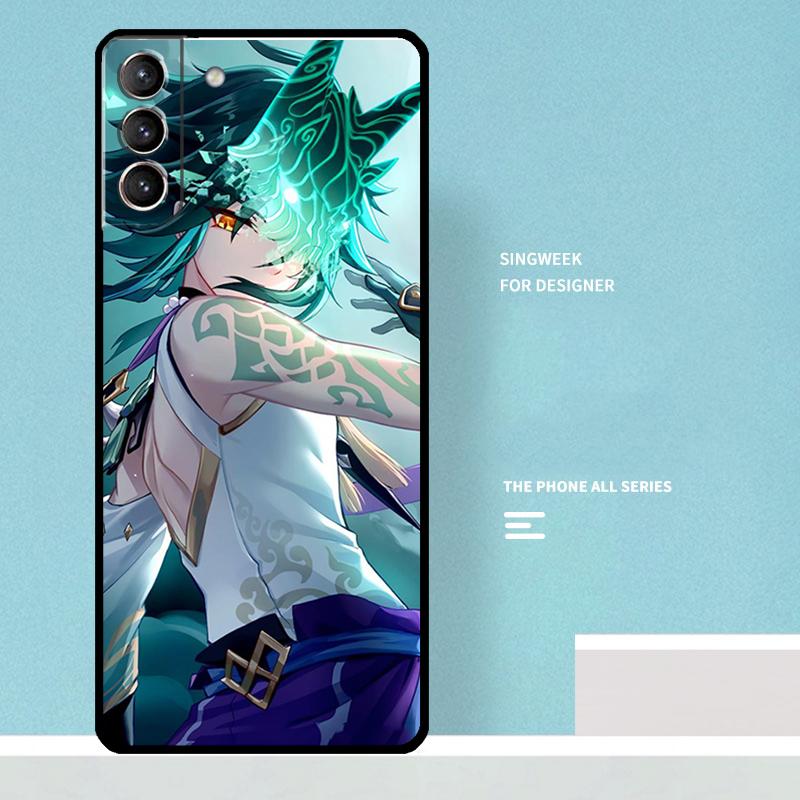 Чехол Genshin Impact Сяо для Samsung Galaxy S25 Ultra S25 FE S20 S21 S22 S23 Plus S9 S10 S24 Ultra