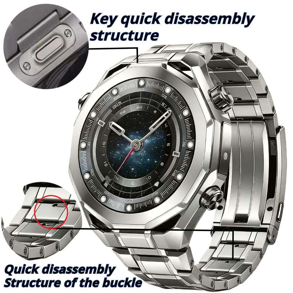 22-миллиметровый титановый ремешок для Huawei Watch 6 46 мм 5 4 Pro Ultimate 1/2 с быстросъемным креплением для Huawei Watch GT2 GT3 GT4 GT5 GT6 Pro 46 мм Металлический браслет