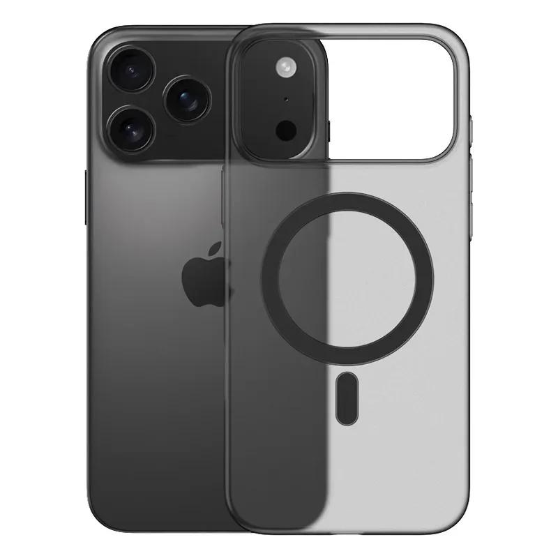 Роскошный ультратонкий магнитный полупрозрачный матовый чехол для iPhone 17 16 15 14 13 12 Pro Max Plus 17 Air Для Magsafe Прозрачная задняя крышка