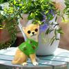 Dog Statue Animal Figurine Crafts Housewarming Gift Desktop Ornament Resin Sculpture for Balcony