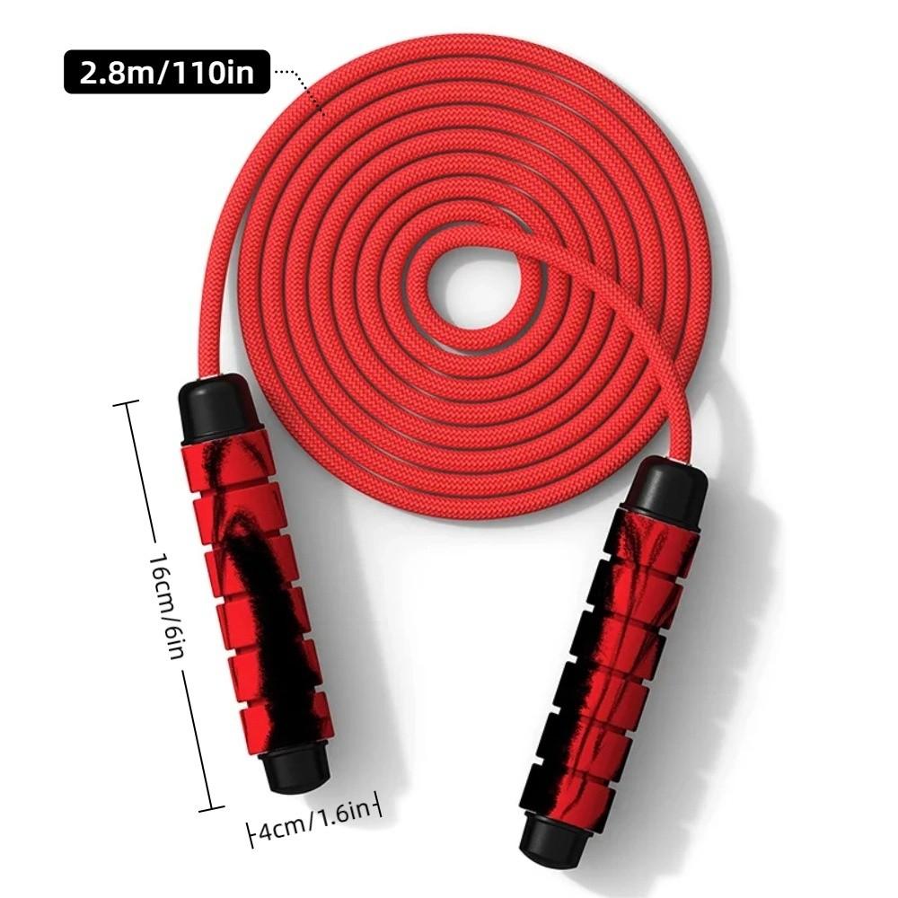 Tangle-Free Nylon Skipping Rope Adjustable Fitness Rope Skipping Weighted Jump Rope Exercise