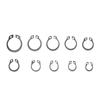 Retaining Holes Shaft Stainless Steel Lock Snap Ring E-type Cir Clip Circlip Set Collar Washer
