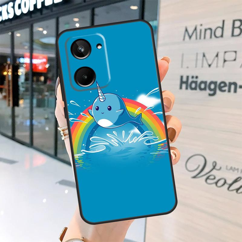 Милый Чехол С Цитатами о Морском Нарвале Для Realme 15 Pro 14 13 11 12 Pro Plus GT7 GT6 C55 C51 C53 C35 C33 C61 C65 C67 C71 C75
