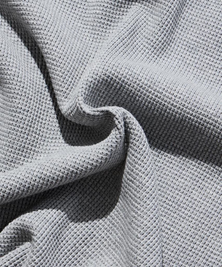 DISCUS ATHLETIC Waffle Henley с длинным рукавом и логотипом Usafa, меланжево-серый