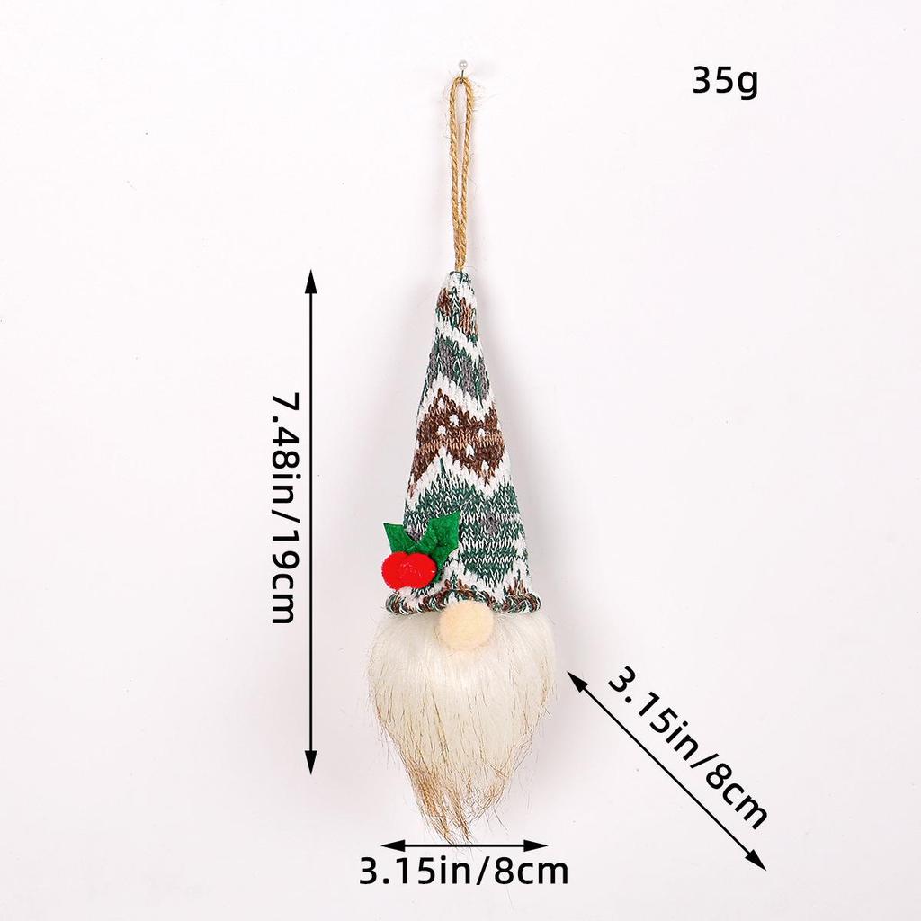 Кукла Рудольф и украшения в виде гномов без лиц с огоньками и пайетками для Рождества