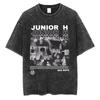 Singer Junior H Sad Boyz Washed Vintage Tshirt Summer Men Women Casual Fashion Oversized TShirt Mens Hip Hop Aesthetic T Shirt