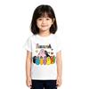Kids Barbapapa Cartoon Print Short Sleeve T-Shirt Soft Pure Cotton Children Casual Tee