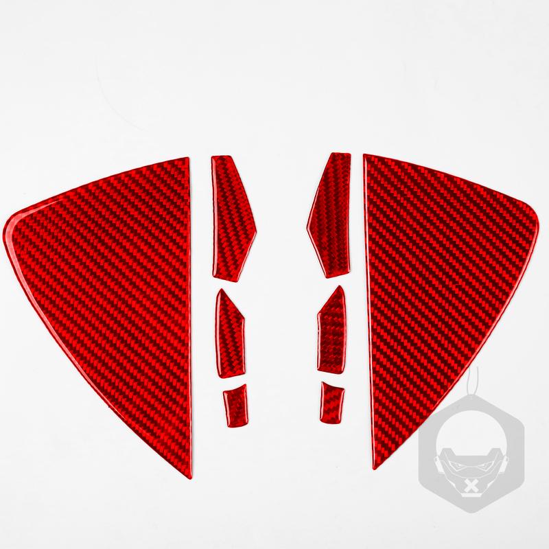 For Tesla Model 3 Y 2017- Real Carbon Fiber Sticker trument Side Front Slot Panel Car Accessories ide decorative