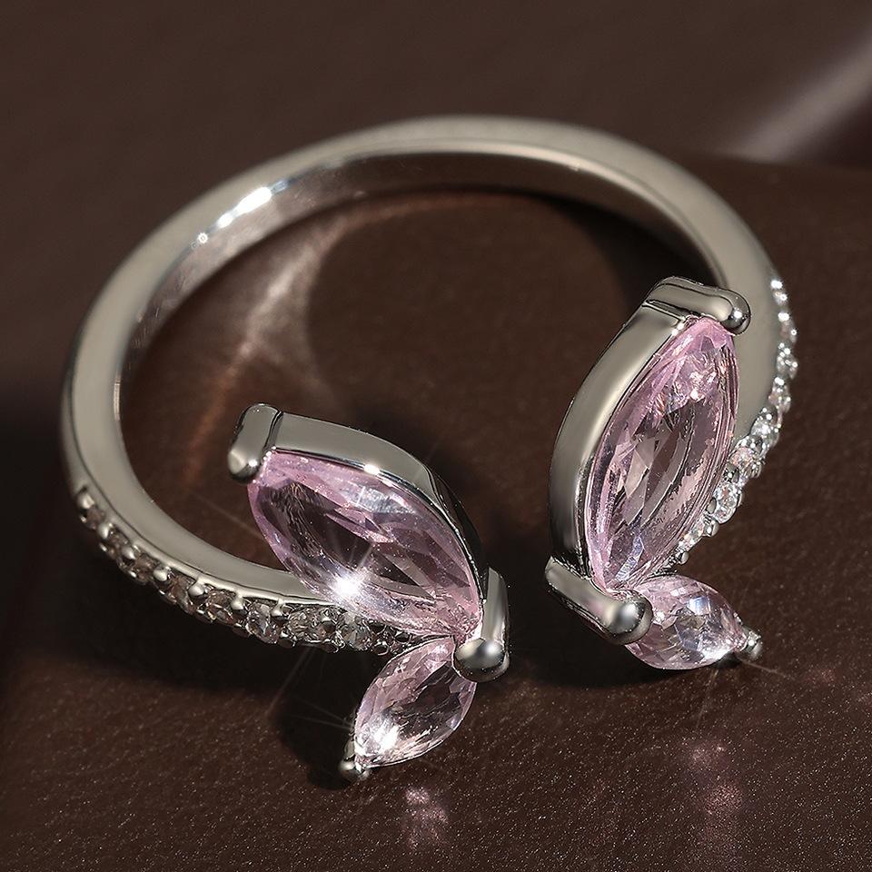 Европейское и американское новое кольцо-бабочка женское дизайнерское нишевое кольцо персонализированное открытое кольцо