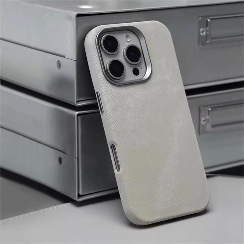 Luxury Fiber Leather Shockproof Case For iPhone 17 Air Pro Max 16 15 14 Plus 13 12 16E For MagSafe Magnetic Wireless Charging Back Cover