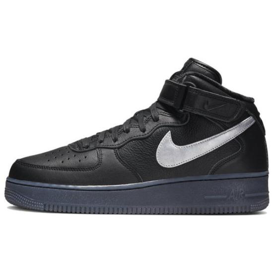 Nike Air Force 1 Mid Premium Черный Металлик Серебристый 2022 DX3061-001 Унисекс