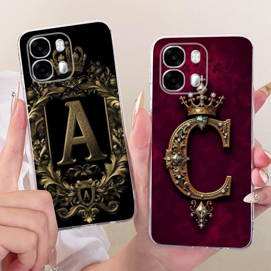 Для OPPO A6s CPH2789 Чехол для телефона с королевской короной и начальной буквой для пары Для Oppo A6S 5G Мягкий силиконовый ТПУ Чехол Защитные бамперы