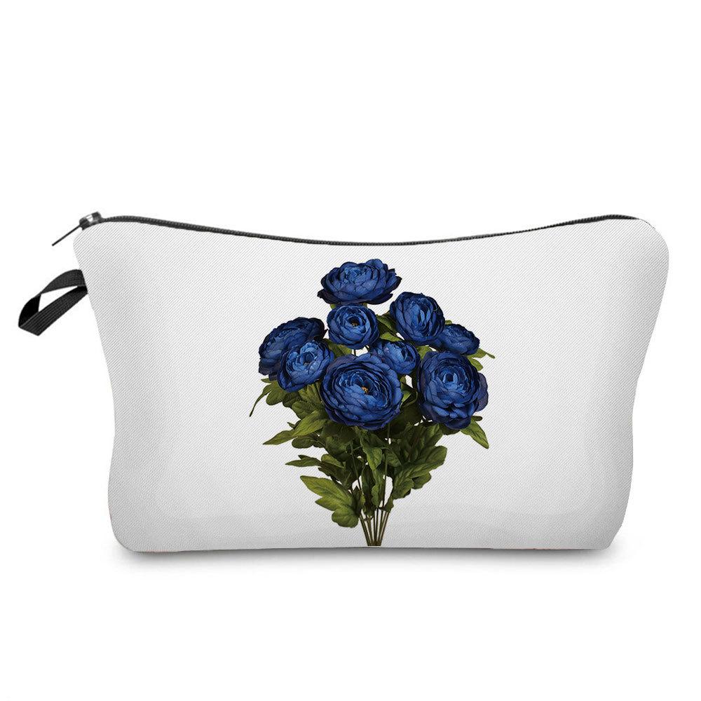 Женская косметичка с цветочным принтом для туалетных принадлежностей, органайзер для путешествий, 6379