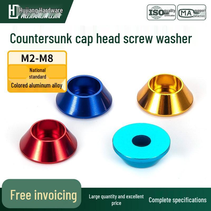 Hujiang Aluminum Alloy Hex Socket Screw Cap with Cylindrical Head and Washer, M2-M8